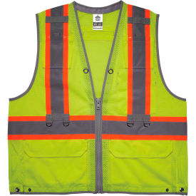 Ergodyne® GloWear® 8231TV Hi-Vis Tool Tethering Safety Vest 2XL/3XL Type R Class 2
