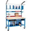 Global Industrial™ Complete Mobile Packing Workbench W/Power Maple Safety Edge 72""W x 36""D