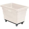 Global Industrial™ Plastic Bulk Box Truck 6 Bushel Steel Chassis Base White
