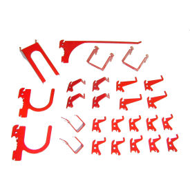 Wall Control Slotted Pegboard 26 pc Hook Kit Red