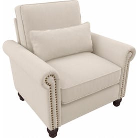 Bush Business Furniture Coventry Accent Chair w/ Nailheads & Arm Cream