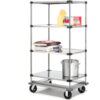 Nexel® Stainless Steel Shelf Truck w/Dolly Base 1600 lb. Capacity 36""L x 24""W x 81""H
