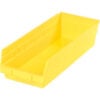 Global Industrial™ Plastic Nesting Storage Shelf Bin 6-5/8""W x 17-7/8""L x 4""H Yellow