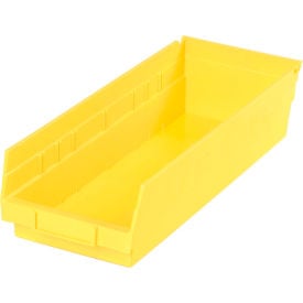 Global Industrial™ Plastic Nesting Storage Shelf Bin 6-5/8""W x 17-7/8""L x 4""H Yellow