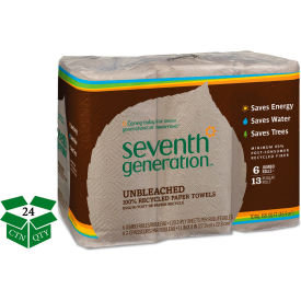 Seventh Generation® 100 Recycled Paper Towel Rolls 11"" x 9"" 120 Towels/Roll 24 Rolls/Case