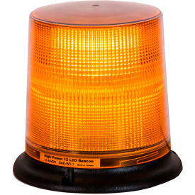 Buyers Amber 12 LED Beacon Light With Tall Lens 6.75"" Diameter x 6.625"" Tall - SL696A