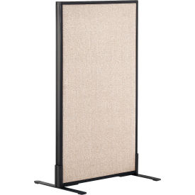 Interion® Freestanding Office Partition Panel 24-1/4""W x 42""H Tan