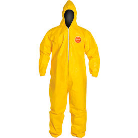DuPont™ Tychem 2000 CoverallHoodElastic Wrist/AnkleStormflapSerged SeamYellow2X 12/Qty