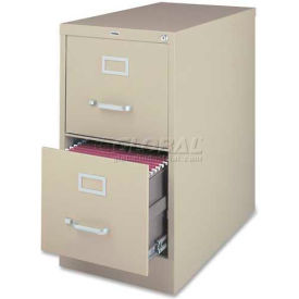 Lorell® 2-Drawer Heavy Duty Vertical File Cabinet 18""W x 26-1/2""D x 28-3/8""H Putty