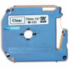 Brother® P-Touch® M Series Tape Cartridge 1/2""W Black on Clear