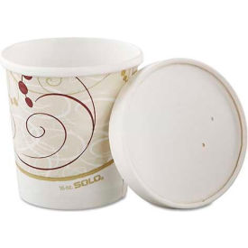 Dart® Flexstyle® Double Poly Paper Container/Lid Combo 16 oz. Symphony™ 250/Carton