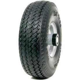 Marathon 00011 4.10/3.50-4 Hand Truck Tire Sawtooth Tread Flat Free - 2.25"" Offset - 3/4"" Bearings