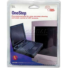 Read Right® OneStep CRT Screen Cleaning Pads 100/Box - REARR1309