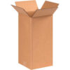Global Industrial™ Tall Cardboard Corrugated Boxes 6""L x 6""W x 14""H Kraft