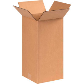 Global Industrial™ Tall Cardboard Corrugated Boxes 6""L x 6""W x 14""H Kraft