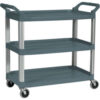 Rubbermaid® Xtra Service Cart w/3 Shelves 300 lb. Cap 40-3/5""L x 20""W x 37-13/16""H Gray