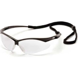 Pmxtreme™ Safety Glasses Clear Lens  Black Frame & Cord