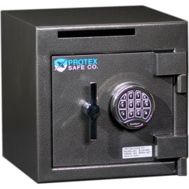 Protex Security Safe with Drop Slot & Electronic Lock B1414SE 14"" x 14"" x 14"" Gray