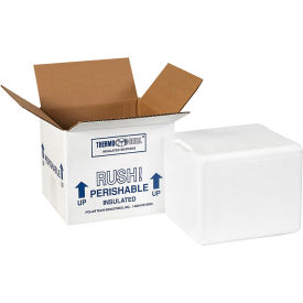 Global Industrial™ Foam Insulated Shipping Kits 6""L x 5""W x 4-1/2""H White 8/Pack