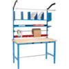 Global Industrial™ Packing Workbench W/Riser Kit & Power Apron Maple Safety Edge 60""W x 36""D