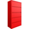 Hirsh Industries® HL1000 Series® 36""W 5 Drawer Lateral File Cabinet Lava Red