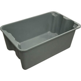 Molded Fiberglass Toteline Nest and Stack Tote 780408 - 20-1/2"" x 12-7/8"" x 8"" Pkg Qty 10 Gray
