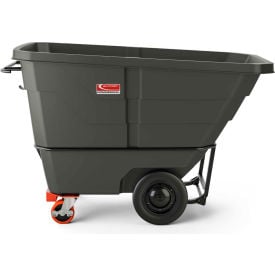 Suncast®Towable/Forkliftable Heavy Duty Plastic Tilt Truck 1 Cu. Yd. Cap 2200 Lbs. Cap Black