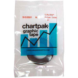 Chartpak® Chart Tape BG2501 Glossy .25""W X 27'L Gloss/Black