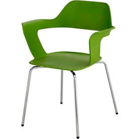 Safco® Bandi Shell Stack Chair 19""D x 23-3/4""W x 31""H Green