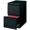 Lorell 2-Drawer Mobile File Pedestal LLR4953015""W x 22.9""D x 27-3/4""H Black