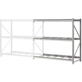 Global Industrial™ 3 Level Extra HD Bulk Storage Rack No Deck Add On 96""W x 24""D x 72""H