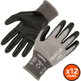 Ergodyne® Proflex 7072 Cut Resistant Gloves Nitrile Coated ANSI A7 L Gray 12 Pairs