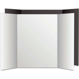 Royal Eco Brites® Too Cool Tri-Fold Poster Board 36"" x 48"" Black/White 6/PK