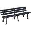 Global Industrial™ 6' Park Bench w/ Backrest  Black