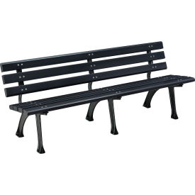Global Industrial™ 6' Park Bench w/ Backrest  Black