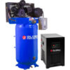Global Industrial™ Two Stage Piston Air Compressor w/Dryer 7.5 HP 80 Gal. 1 Phase 230V