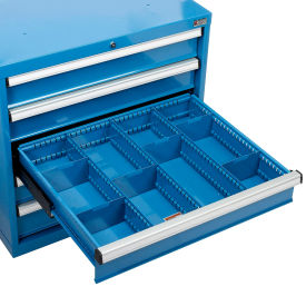 Divider Kit for 5""H Drawer of Global Industrial™ Modular Drawer Cabinet 30""W x 27""D Blue