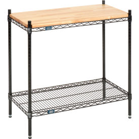 Nexel® 2 Shelf Black Epoxy Wire Shelving Display Unit Starter 36""W x 18""D x 34""H