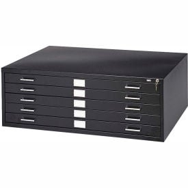 Safco® 5 Drawer Blueprint Flat File Cabinet 40-1/2W Black