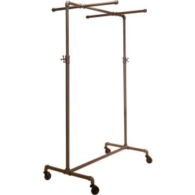 Econoco Adjustable Ballet Bar W/ Two Cross Bars PSBBCB2ADJ 41""Wx44""-72""Hx22""D Anthracite Grey