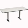 Interion® Counter Height Breakroom Table 72""L x 36""W x 36""H Gray