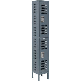 Global Industrial™ Infinity® 2-Tier 2 Door Ventilated Locker 12""W x 12""D x 78""HAssembled