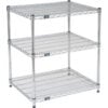 Nexel® 3 Shelf Chrome ESD Wire Shelving Unit Starter 42""W x 18""D x 34""H