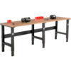 Global Industrial™ Extra Long Workbench 96x30"" Adjustable Height Shop Top Square Edge Black