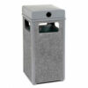 Global Industrial Stone Panel Trash Weather Urn Gray 12 Gallon 13-1/2"" Square x 35""H