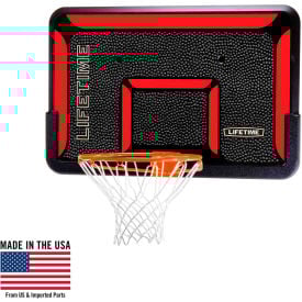 Lifetime® 44"" Rectangular Impact Basketball Backboard with Classic Rim