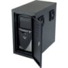 Global Industrial™ Orbit CPU Computer Enclosure Cabinet Front/Rear Doors 2 Exhaust Fans Black