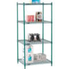 Nexel® 4 Shelf Poly-Green® Wire Shelving Unit Starter 30""W x 21""D x 54""H