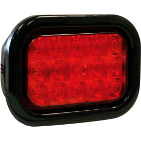 Buyers 5.33"" Red Rectangular Stop/Turn/Tail Light Kit With 15 LED - 5625115