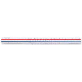 Staedtler Architectural Triangular Scale 98718-31BK 12""L White Polystyrene